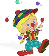 Chloe as a clown (Big Shoes to Fill and Clowning Around)