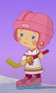 Chloe as an ice hockey player (On Frozen Pond)
