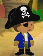 Riley as a pirate (Monkeys of the Caribbean)