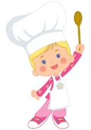 Chloe in her culinary costume (Easy as Cake, Listen Up and Pizza Party)