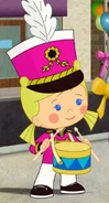Corbin in her marching band costume (Banding Together)