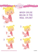 Chloe in various variations of her standard outfit