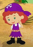 Tara as a pirate (Monkeys of the Caribbean)
