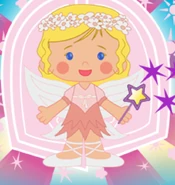 Chloe as a fairy with a magic wand
