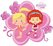 Chloe as a ballerina with Tara