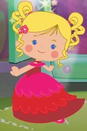 Chloe in an unused velvet dress