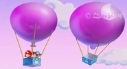 Finalised model design sheet of hot air balloon by Natasha Liberman
