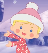 Chloe in her snow hat only