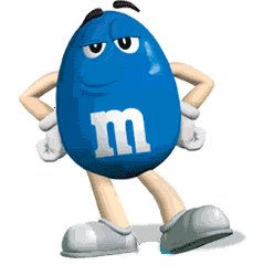 blue m&m characters