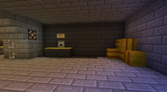 Dungeon Bricks which appear in the Redstone Castle structure. Note that the Dungeon Brick has been made black for the purpose of this photo, and only appears surrounding the redstone passage to the underground.