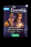 In-App Announcement for The Elementalists