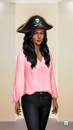 Pink Blouse w/ Pirate Hat