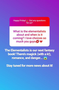 Part III of info about The Elementalists on Insta