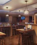 Dining area at bowling place