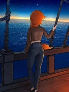 Full Body Shot of Quinn's New Look from behind