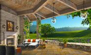 Patio overlooking Russo vineyards