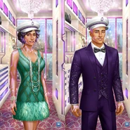 'Emerald Envy' and 'Indigo Night' Outfits (Female 4, Male 2)