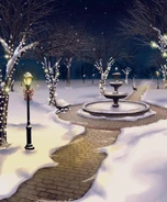 Park (Winter, Night w/ Snow)