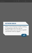 Network Error Message