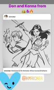 Dom & Kenna fan art from Kara's Instagram live story on Oct. 3, 2018