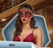 Ina Kingsley v2 red dress with mask