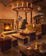 "The Crown & the Flame" Pub in Fantasy Realm in Enchantland