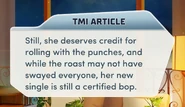 TMI Article on Your Unprepared Roast in Ch.16 Part 3 (Female Talent)