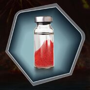 Red powder salt vial