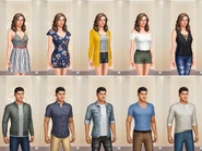 Initial Outfits (Female 1, Male 2)