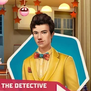 Zack as The Detective during the Murder Mystery Dinner