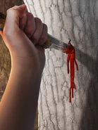 Rheya stabs the Tree of Life