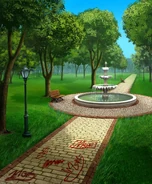 Park with Graffiti (Fall, Day)