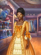 Yellow Gown with Mask Full View