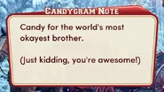 MC (CA)'s Candygram to her male twin in Bk.2 Ch.9