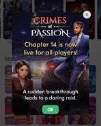 In-App Announcement of the General Release of Chapter 14
