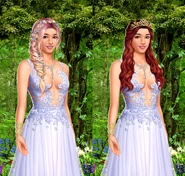 Fairytale Photoshoot Hairstyles 'Floral Enchantment' and 'Fiery Queen' (Face 2)