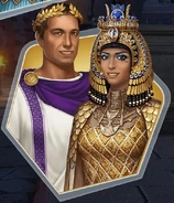Caesar and Cleopatra for Threesome Scene