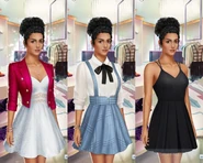 'All On Red', 'Playing Coy', and 'Poker Face' Outfits