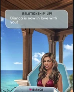 Bianca's a LI confirmation from the App