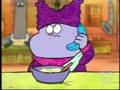 Chowder holding bluenana