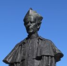 A statue of  , outside .