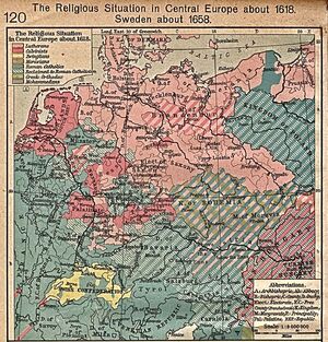 Central Europe religions 1618