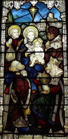 Biblical Magi stained glass window, c