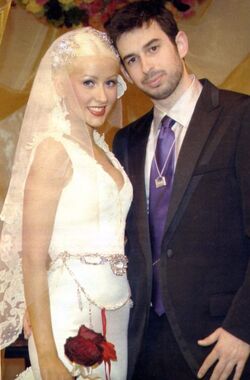 christina aguilera wedding dress