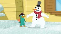 Frosty with Perry the Platypus in Phineas and Ferb Christmas Vacation!