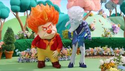 Miser Brothers glare at each other