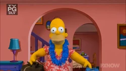 Homer as a puppet in "The Fight Before Christmas".
