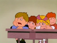 The children certainly aren't enjoying Hinkle's magic act.