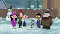 Phineas, Ferb, and the gang meet the elves.