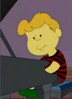 Schroeder in The Simpsons style, as seen in "The Fight Before Christmas".